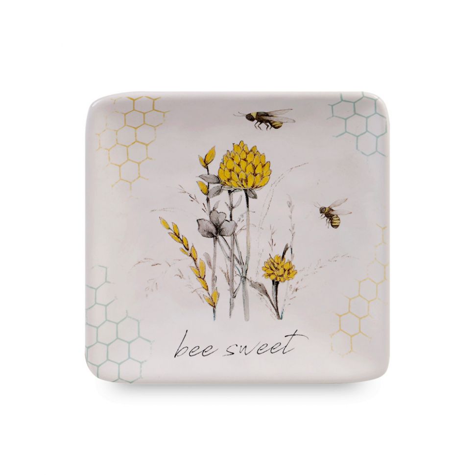 Тарелка десертная «Пчелки», размер: 15 х 15 см, материал: керамика, цвет:  фото 1