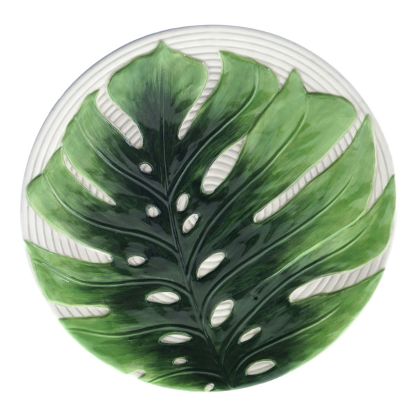 Блюдо сервировочное Certified Intl  Пальмовые листья 33см, 3D (рельеф) фото 1